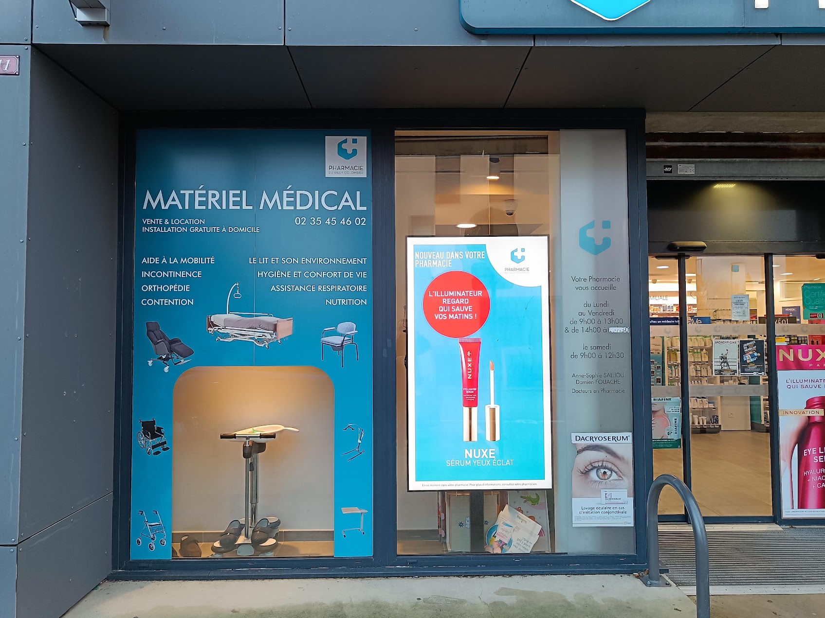 Vitrophanie materiel medical pharmacie Le Havre - Peppergraphik impression grand format